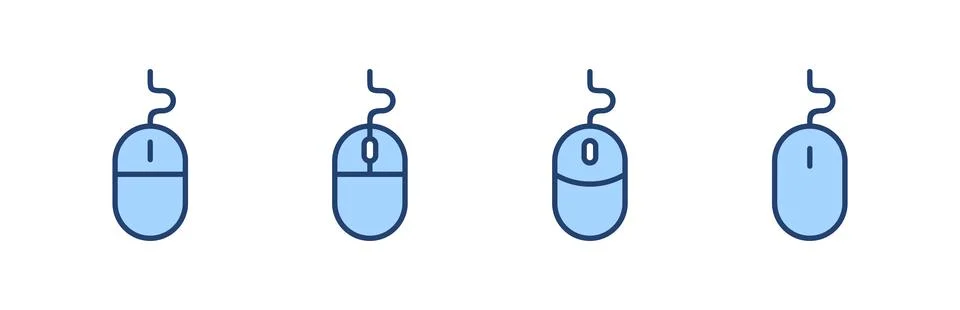 Mouse icon vector. click sign and symbol. pointer icon vector. Illustrazione stock