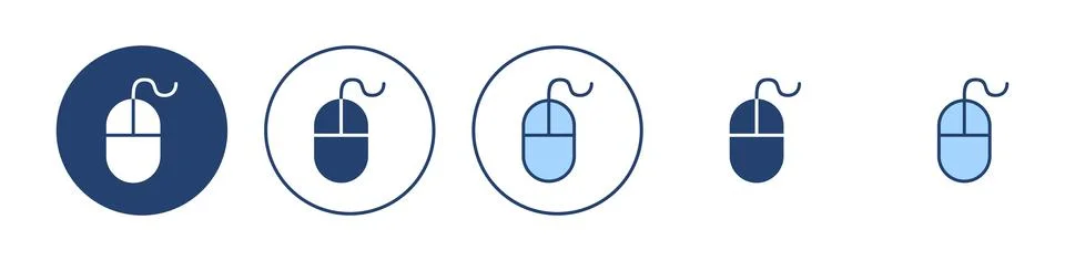 Mouse icon vector. click sign and symbol. pointer icon vector. Illustrazione stock