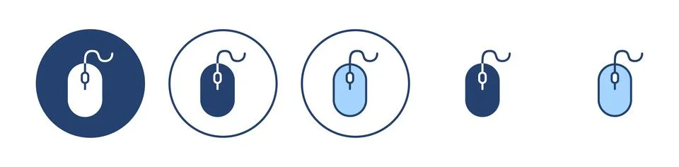 Mouse icon vector. click sign and symbol. pointer icon vector. Stock Illustration