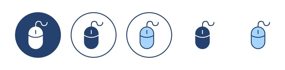 Mouse icon vector. click sign and symbol. pointer icon vector. Illustrazione stock