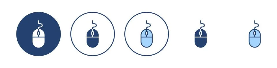 Mouse icon vector. click sign and symbol. pointer icon vector. Illustrazione stock