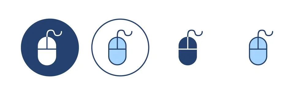 Mouse icon vector. click sign and symbol. pointer icon vector. Illustrazione stock
