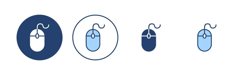 Mouse icon vector. click sign and symbol. pointer icon vector. Illustrazione stock