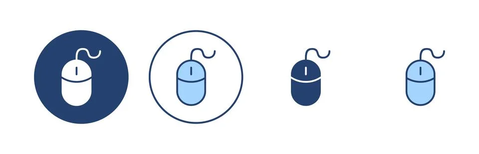 Mouse icon vector. click sign and symbol. pointer icon vector. Illustrazione stock