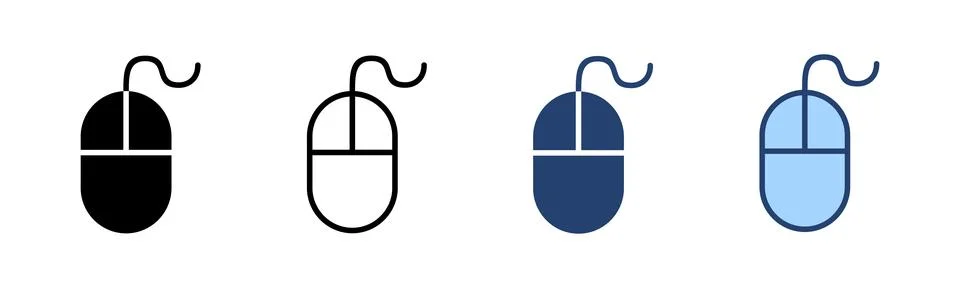 Mouse icon vector. click sign and symbol. pointer icon vector. Stock Illustration