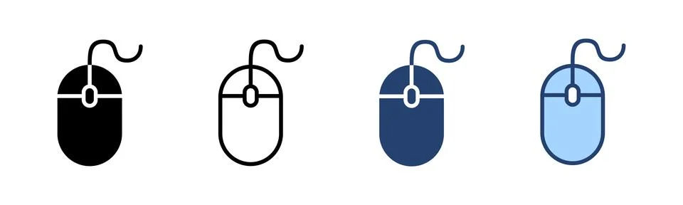 Mouse icon vector. click sign and symbol. pointer icon vector. Stock Illustration