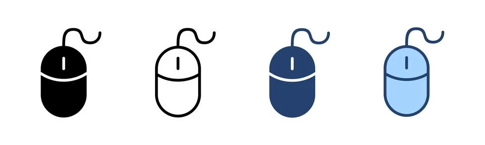 Mouse icon vector. click sign and symbol. pointer icon vector. Illustrazione stock