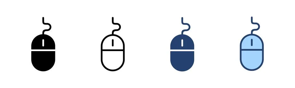 Mouse icon vector. click sign and symbol. pointer icon vector. 스톡 일러스트