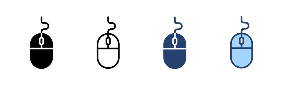 Mouse icon vector. click sign and symbol. pointer icon vector. 스톡 일러스트