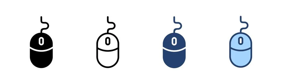 Mouse icon vector. click sign and symbol. pointer icon vector. Stock Illustration