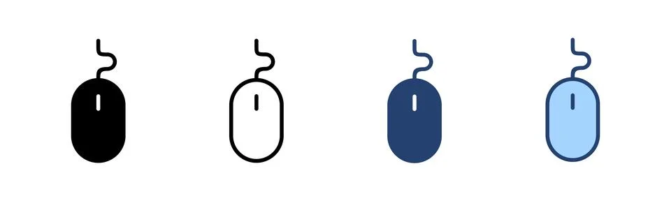 Mouse icon vector. click sign and symbol. pointer icon vector. 스톡 일러스트