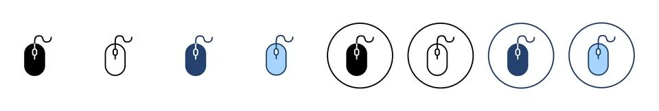 Mouse icon vector. click sign and symbol. pointer icon vector. Stock Illustration