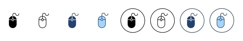 Mouse icon vector. click sign and symbol. pointer icon vector. 스톡 일러스트