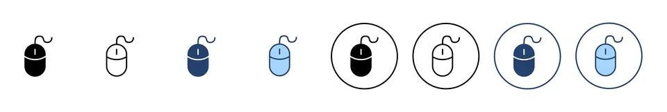 Mouse icon vector. click sign and symbol. pointer icon vector. Illustrazione stock