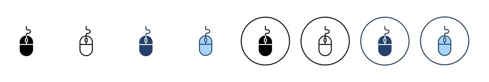Mouse icon vector. click sign and symbol. pointer icon vector. Illustrazione stock