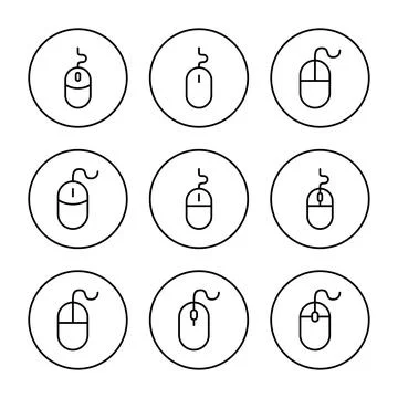 Mouse icon vector. click sign and symbol. pointer icon vector. Stock Illustration