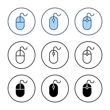 Mouse icon vector. click sign and symbol. pointer icon vector. Illustrazione stock
