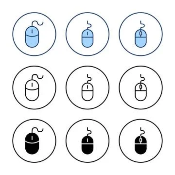 Mouse icon vector. click sign and symbol. pointer icon vector. Stock Illustration