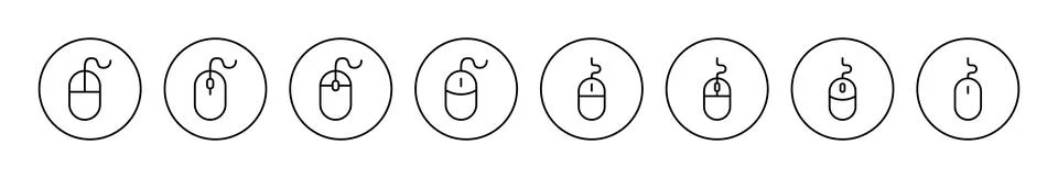 Mouse icon vector. click sign and symbol. pointer icon vector. Illustrazione stock