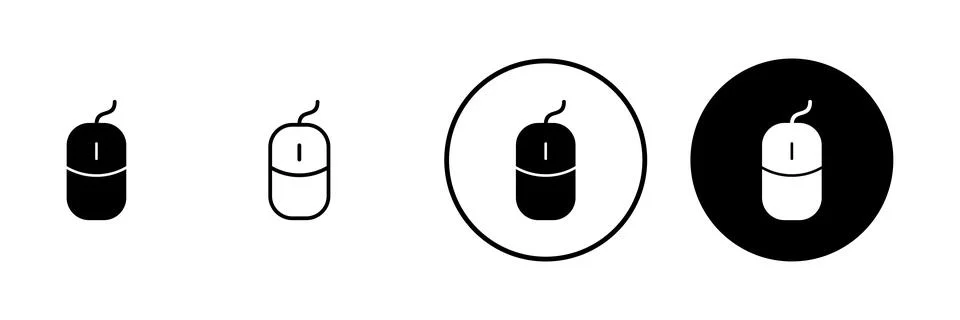 Mouse icon vector. click sign and symbol. pointer icon vector. 스톡 일러스트