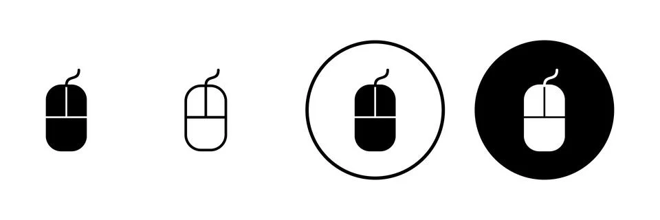 Mouse icon vector. click sign and symbol. pointer icon vector. Illustrazione stock