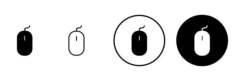 Mouse icon vector. click sign and symbol. pointer icon vector. Illustrazione stock