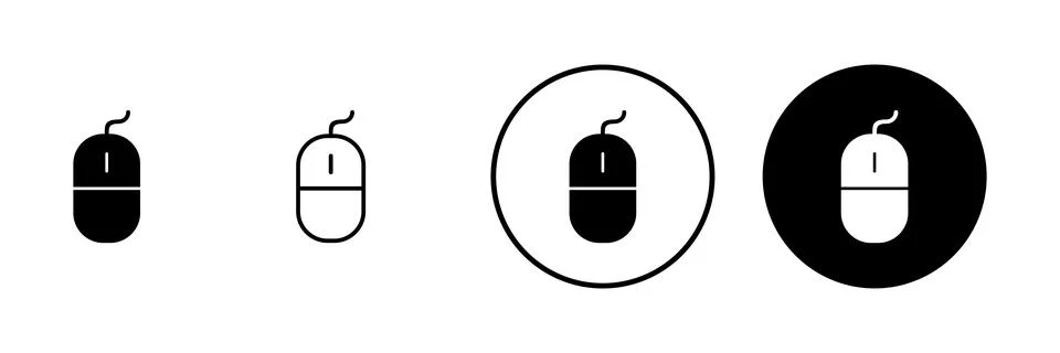 Mouse icon vector. click sign and symbol. pointer icon vector. Illustrazione stock