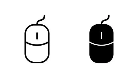 Mouse icon vector. click sign and symbol. pointer icon vector. Illustrazione stock