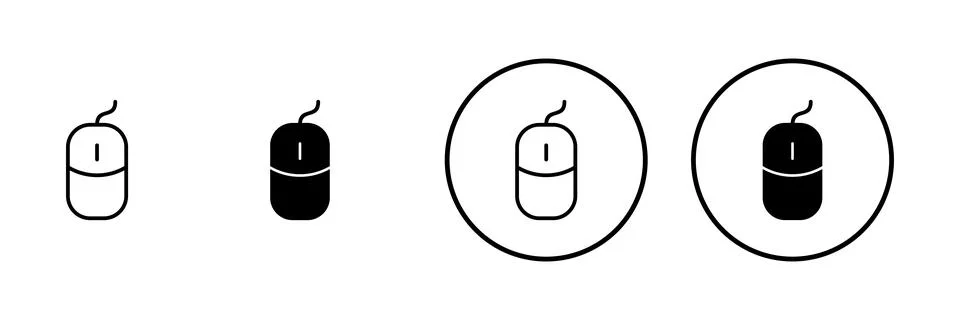 Mouse icon vector. click sign and symbol. pointer icon vector. Stock Illustration