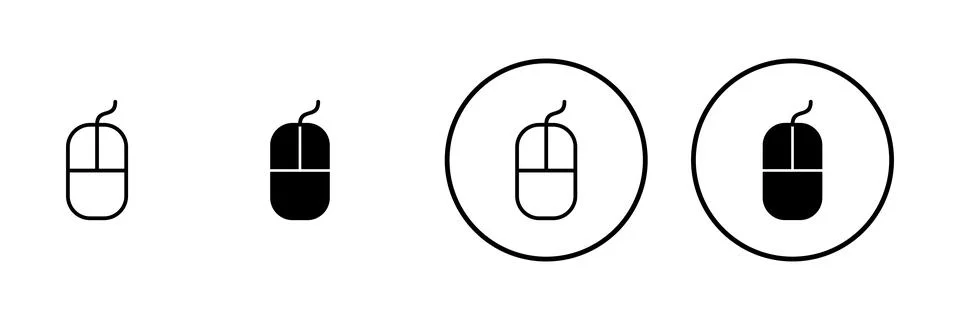 Mouse icon vector. click sign and symbol. pointer icon vector. Stockillustratie