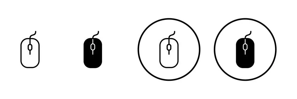 Mouse icon vector. click sign and symbol. pointer icon vector. Stock Illustration