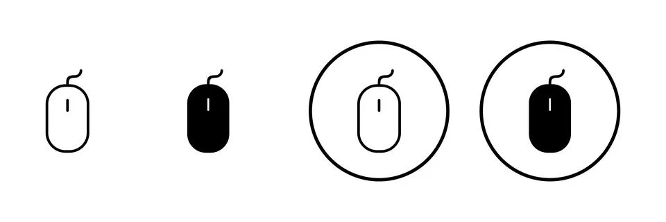 Mouse icon vector. click sign and symbol. pointer icon vector. Illustrazione stock