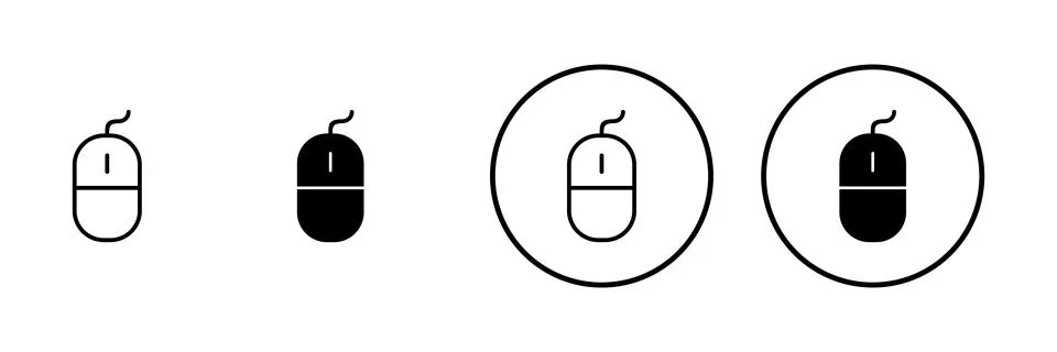 Mouse icon vector. click sign and symbol. pointer icon vector. Stock Illustration