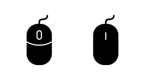 Mouse icon vector. click sign and symbol. pointer icon vector. Illustrazione stock