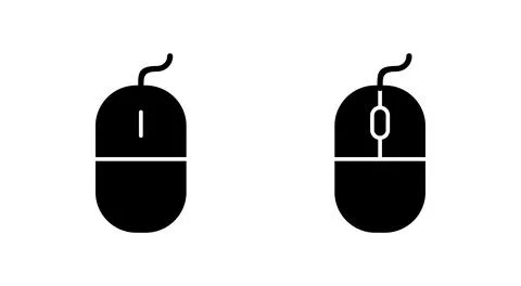 Mouse icon vector. click sign and symbol. pointer icon vector. Illustrazione stock