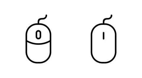 Mouse icon vector. click sign and symbol. pointer icon vector. Illustrazione stock