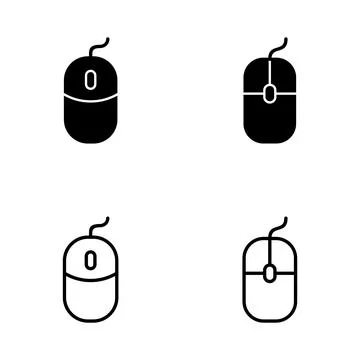 Mouse icon vector. click sign and symbol. pointer icon vector. Illustrazione stock