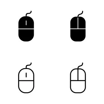 Mouse icon vector. click sign and symbol. pointer icon vector. Illustrazione stock