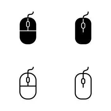 Mouse icon vector. click sign and symbol. pointer icon vector. Illustrazione stock
