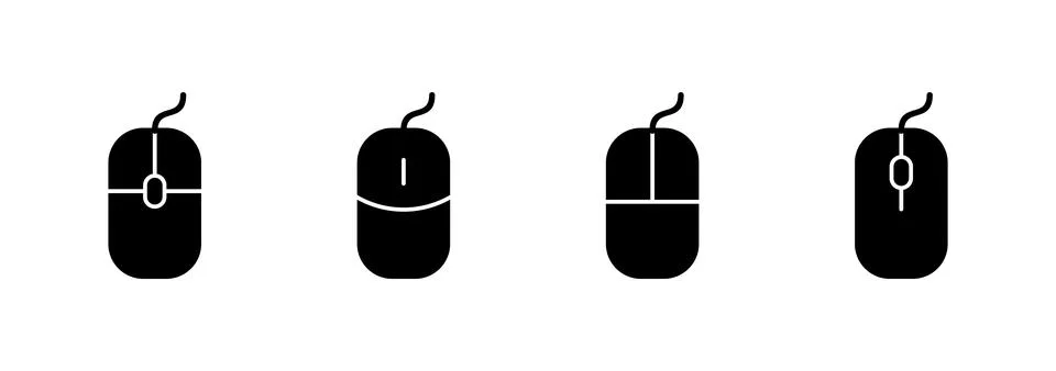 Mouse icon vector. click sign and symbol. pointer icon vector. Stock Illustration