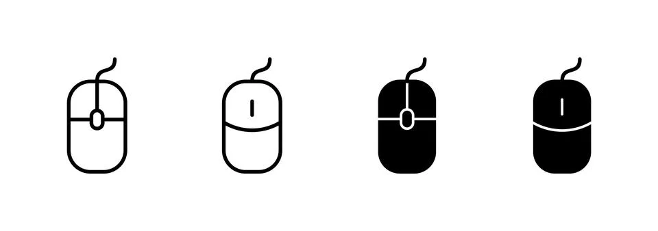 Mouse icon vector. click sign and symbol. pointer icon vector. Stock Illustration