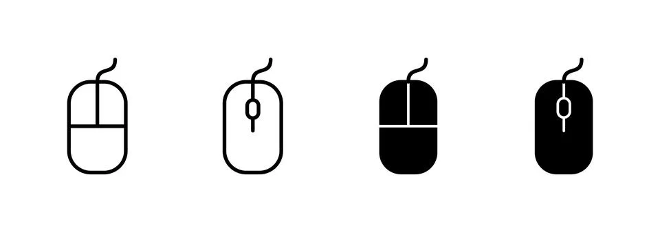 Mouse icon vector. click sign and symbol. pointer icon vector. Stock Illustration