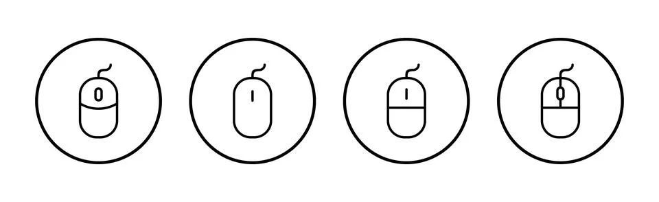 Mouse icon vector. click sign and symbol. pointer icon vector. Illustrazione stock