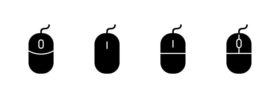 Mouse icon vector. click sign and symbol. pointer icon vector. Illustrazione stock