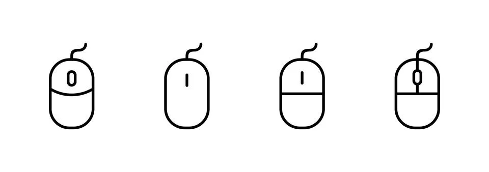 Mouse icon vector. click sign and symbol. pointer icon vector. Illustrazione stock