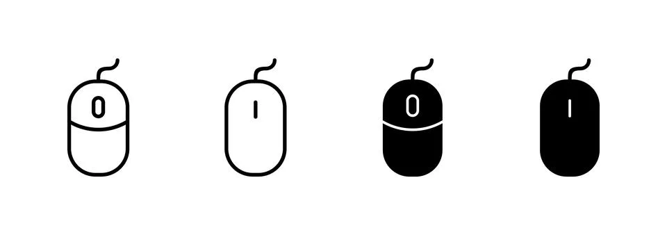Mouse icon vector. click sign and symbol. pointer icon vector. Stock Illustration