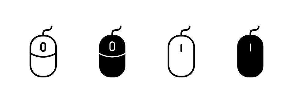 Mouse icon vector. click sign and symbol. pointer icon vector. Illustrazione stock