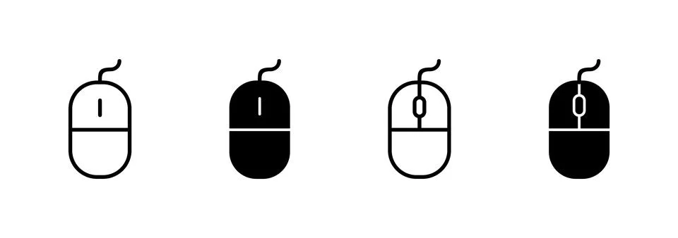 Mouse icon vector. click sign and symbol. pointer icon vector. Stockillustratie