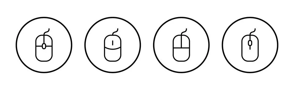 Mouse icon vector. click sign and symbol. pointer icon vector. Illustrazione stock