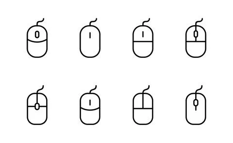 Mouse icon vector. click sign and symbol. pointer icon vector. Illustrazione stock